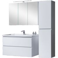 Товар: Зеркальный шкаф Orans BC-4023W 100 40231000w с подсветкой Белый глянец - фото 4 Зеркальный шкаф Orans BC-4023W 100 40231000w с подсветкой Белый глянец — фото 4, Мебель для ванной