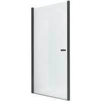 Душевая дверь New Trendy New Soleo Black 100 D-0212A профиль Черный стекло прозрачное — фото 1, Распашные душевые двери