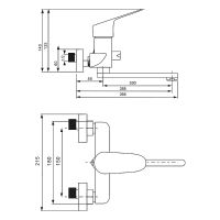 Товар: Смеситель для ванны WesnaArt Nova NOV03-320 универсальный Хром - фото 2 Смеситель для ванны WesnaArt Nova NOV03-320 универсальный Хром — фото 2, Смеситель для ванны