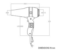 Фен Nofer Hotel Line 02013.B Черный Металлик — фото 2, Аксессуары и оборудование для общественных мест