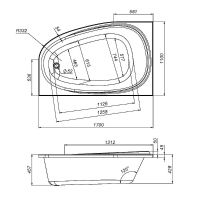 Акриловая ванна AM.PM Like 170x110 L W80A-170L110W-A без гидромассажа — фото 13, Акриловые ванны