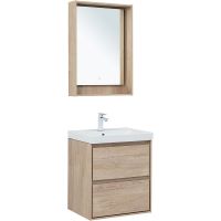 Тумба под раковину Aquanet Милан 60 336382 подвесная Дуб светлый — фото 9, Мебель для ванной