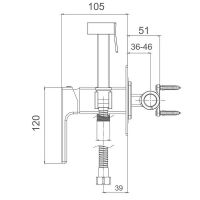 Гигиенический душ со смесителем Gappo G7218 Хром — фото 8, Гигиенические души