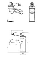 Смеситель для раковины Boheme Vogue 201-PR Бронза — фото 2, Смесители