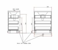 Тумба с раковиной Эстет Monaco 70 ФР-00002265 Белая — фото 10, Тумбы с раковиной