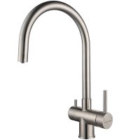 Смеситель для кухни Paulmark Heller He213218-SS Брашированное сталь — фото 1, Смесители для кухни