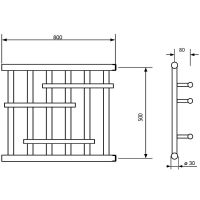 Водяной полотенцесушитель Ника Econ ПМ-6 50/80 Хром — фото 3, Водяные полотенцесушители
