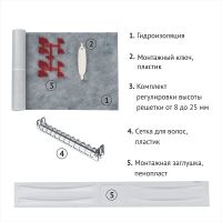 Душевой лоток Berges Super Slim 700 092153 с решеткой Золото глянец — фото 7, Душевые лотки