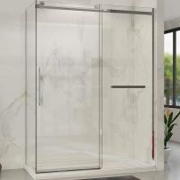 Душевой уголок Vincea Como Soft 140x100 VSR-1CS1014CL профиль Хром стекло прозрачное — фото 1, Прямоугольные душевые уголки