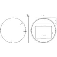 Зеркало Boheme Modern 120 545-120-CR с подсветкой Хром с сенсорным выключателем и подогревом — фото 2, Мебель для ванной