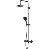 Душевая система AM.PM X-Joy F0785A422 с термостатом Черная матовая — фото 17, Душевые стойки