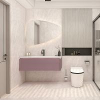 Тумба с раковиной Orans BC-4060-1200L 120 40601200L подвесная Лиловая матовая — фото 10, Тумбы с раковиной