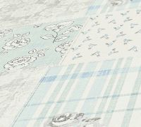 Обои AS Creation Maison Charme 39066-4 Винил на флизелине (0,53*10,05) Белый/Бирюзовый/Серый, Геометрия/Клетка/Цветы — фото 3, Обои для стен