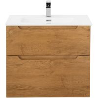 Тумба под раковину BelBagno Etna-H60 80 ETNA-H60-800-2C-SO-RN-P подвесная Rovere Nature — фото 1, Тумбы под раковину