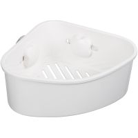 Полка корзина Grampus Element GR-3308 угловая Белая — фото 1, Полки для ванной и душа