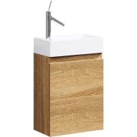 Тумба под раковину Aqwella Леон 40 Ln-MP.01.04/DS подвесная Дуб сонома — фото 1, Мебель для ванной