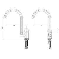 Смеситель для кухни GPD Espina MPN70 Хром — фото 10, Смесители