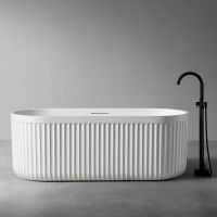 Ванна из искусственного камня Abber Stuttgart 170x75 AM9925 Белая матовая без гидромассажа — фото 1, Ванны из искусственного камня