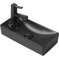 Раковина SantiLine 43 R SL-2009RMB Черная матовая — фото 1, Мини-раковины