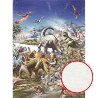 Фреска детская Ortograf Динозавры 6207 Фактура флок FLK Флизелин (2*2,7) Разноцветный, Животные — фото 1, Фрески