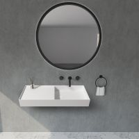 Товар: Раковина Abber Stein 80 AS2648 Белая матовая - фото 5 Раковина Abber Stein 80 AS2648 Белая матовая — фото 5, Раковины подвесные