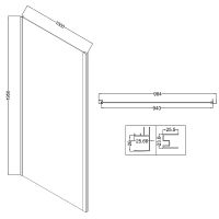 Товар: Душевая стенка Niagara Nova 100 NG-A100-34 профиль Хром стекло прозрачное - фото 4 Душевая стенка Niagara Nova 100 NG-A100-34 профиль Хром стекло прозрачное — фото 4, Боковые стенки