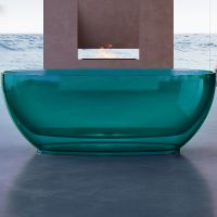 Ванна из полиэфирной смолы Abber Kristall 170х75 AT9703Aquamarin Бирюзовая без гидромассажа — фото 1, Ванны