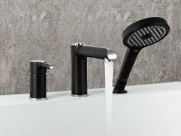 Смеситель на борт ванны Gappo G03-6 G1103-6 Черный матовый Хром — фото 11, Смесители на борт ванны