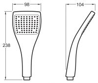 Ручной душ Jacob Delafon EO E3877-CP Хром — фото 4, Лейки для душа