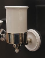 Стакан для зубных щеток Devon&Devon Dorothy DOR403OT Светлое золото Белый — фото 2, Мыльницы