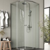 Душевой уголок Agger A01-090TCR/G 90x90 профиль Хром стекло прозрачное — фото 1, Душевые уголки