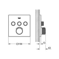 Смеситель для душа Grohe Grohtherm SmartControl 29126000 с термостатом Хром — фото 16, Смесители