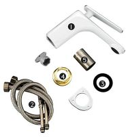 Смеситель для раковины Frap H58 F1058 Белый Хром — фото 9, Смесители для раковины