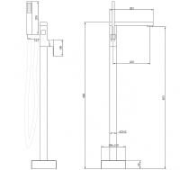 Смеситель для ванны Abber Daheim AF8215B Черный матовый — фото 3, Смесители напольные