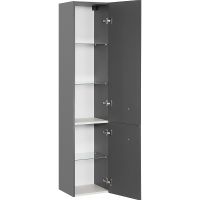 Шкаф пенал ASB-Woodline Каталина 35 Grey 12105 Серый — фото 3, Мебель для ванной