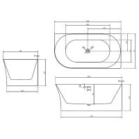 Акриловая ванна Abber AB9258-1.5 R 150х78 без гидромассажа — фото 3, Акриловые ванны