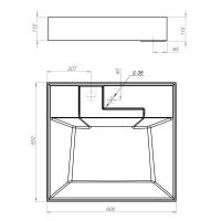 Раковина WellWant Monica 60 WWRSH160551 на стиральную машину Белая — фото 3, Раковины