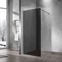 Душевая перегородка Vincea Walk-In 100 VSW-1H100CGGM профиль Вороненая сталь стекло тонированное — фото 1, Душевые перегородки