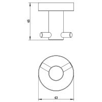 Товар: Двойной крючок Whitecross Ergo gunmetal ER2212GM Оружейная сталь - фото 2 Двойной крючок Whitecross Ergo gunmetal ER2212GM Оружейная сталь — фото 2, Крючки для полотенец