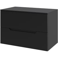 Тумба под раковину Orange Line 80 Li-80TubMDF подвесная Черная матовая — фото 1, Тумбы под раковину