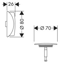 Товар: Накладки для слив-перелива Hansgrohe Flexaplus 58185990 Полированное золото - фото 2 Накладки для слив-перелива Hansgrohe Flexaplus 58185990 Полированное золото — фото 2, Комплектующие для душевого оборудования