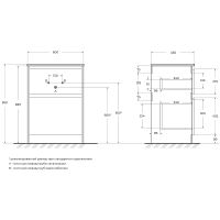 Тумба под раковину BelBagno Kraft 60 KRAFT-600-2C-PIA-BO Bianco Opaco — фото 17, Тумбы под раковину