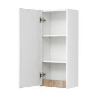 Подвесной шкаф Aquaton Марти 35 1A270203MY010 Белый глянцевый Дуб эндгрейн — фото 2, Шкафы для ванной