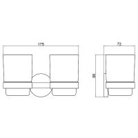Стакан для зубных щеток Timo Saona 13034/18 двойной Черное золото — фото 2, Стаканы для зубных щеток