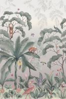 Фреска Ortograf Oasis 32756 Фактура флок FLK Флизелин (1,8*2,7) Серый/Зеленый, Деревья/Животные/Птицы арт-32756 (флок FLK) — фото 2, Фрески