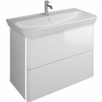 Тумба с раковиной Burgbad Iveo 100 SFEY100F2833G0169C0001*1 подвесная Белая глянцевая — фото 1, Мебель для ванной