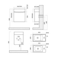 Товар: Тумба под раковину Art&Max Liberty-400-1D-SO-BL-L подвесная Белый глянец - фото 6 Тумба под раковину Art&Max Liberty-400-1D-SO-BL-L подвесная Белый глянец — фото 6, Мебель для ванной