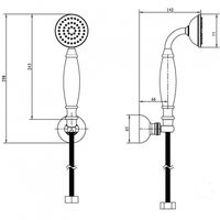 Товар: Душевой гарнитур Boheme Imperiale 408 Золото - фото 2 Душевой гарнитур Boheme Imperiale 408 Золото — фото 2, Душевое оборудование. Душевая программа