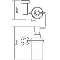 Дозатор для жидкого мыла WasserKRAFT Donau K-9499 Хром — фото 3, Дозаторы