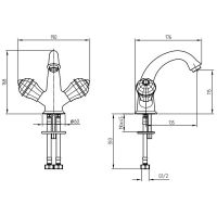 Товар: Смеситель для раковины Migliore Prestige Crystal 28006 Хром - фото 3 Смеситель для раковины Migliore Prestige Crystal 28006 Хром — фото 3, Смесители